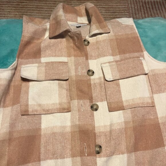Long Plaid Vest - Picture 3 of 6